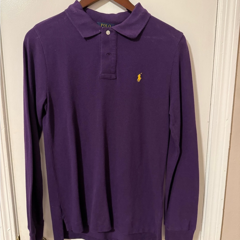 Polo by Ralph Lauren Purple Shirt with Yellow Logo - Picture 1 of 3